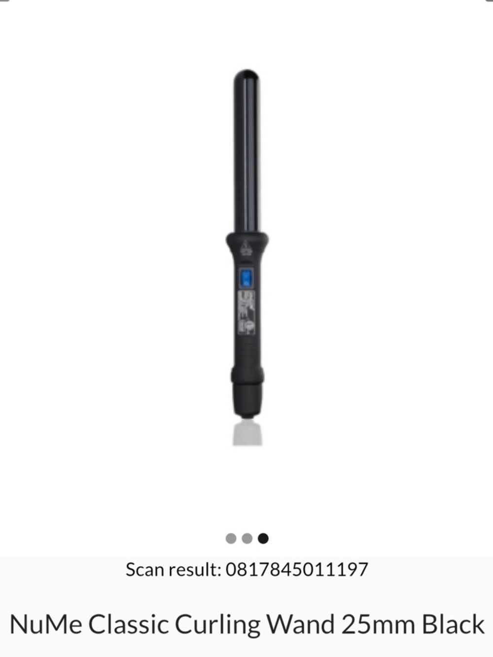 NuMe Curling Wand 25mm - Black